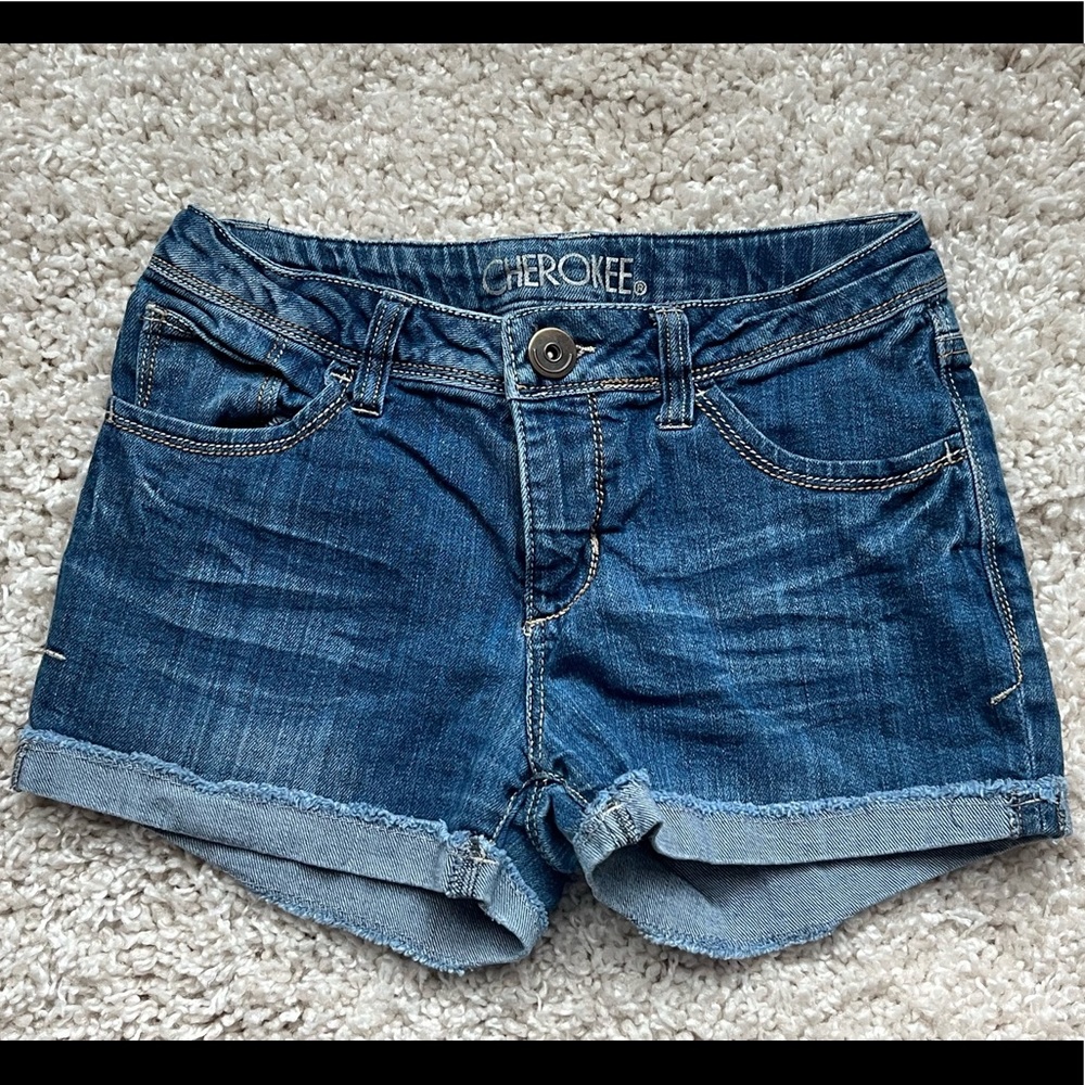 EUC Cherokee Girls’ Jean Shorts, Size L 10/12